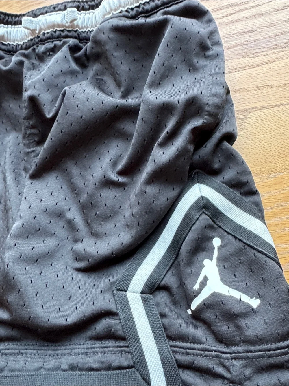 Jordan Black Athletic Shorts with White Trim